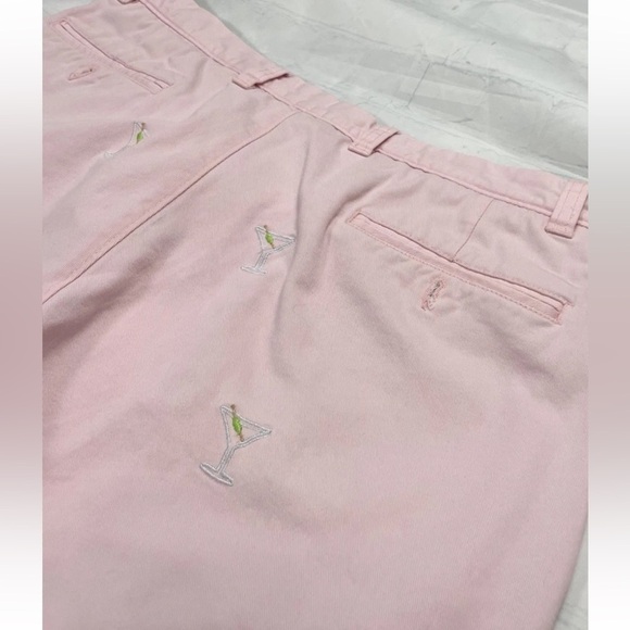 Men’s Pink Martini Washed Stoned & Beaten Shorts Size 36 Chino Classic Party - Picture 15 of 16